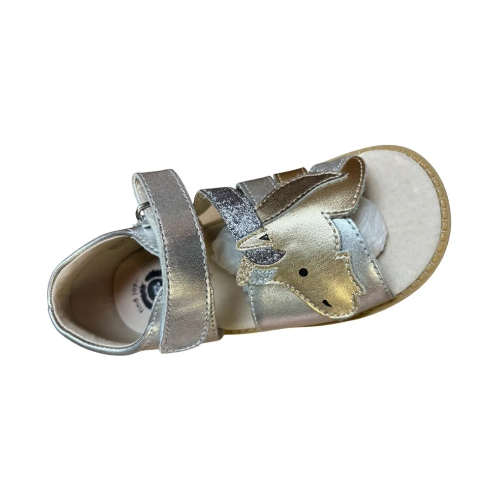 LIVIE & LUCA GIRL'S UNICORN SANDALS | SILVER METALLIC